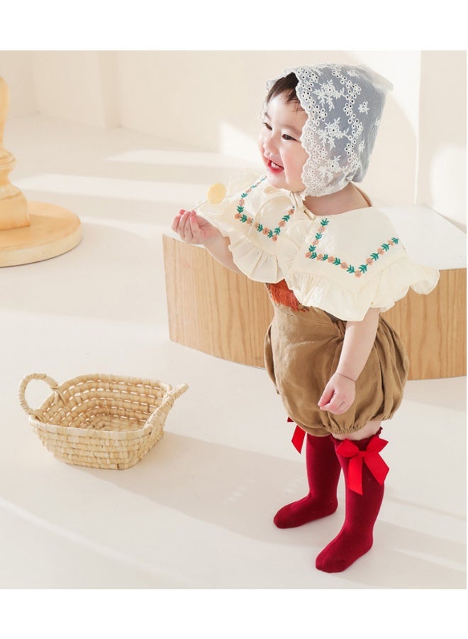 Baby Knee High Socks Newborn Infants Toddlers Cotton Uniform Stockings Warm Cotton  Girls Stockings  for 3-5 years old，Size L - Image 2